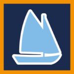 Kwalificatieteken Scouting WSA Kielboot 1 lichtblauw
